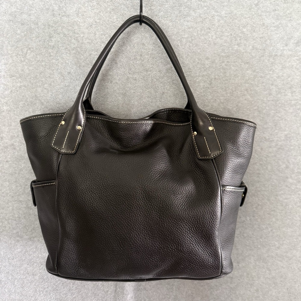 DOONEY & BOURKE Kristen Tote Shoulder Bag Black Pebbled Leather Large - Picture 2 of 13